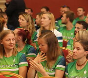 Sportininkų palydėtuvės į Kurčiųjų olimpines žaidynes Samsune.