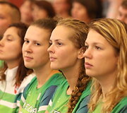 Sportininkų palydėtuvės į Kurčiųjų olimpines žaidynes Samsune.