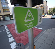 S.Konarskio gatvėje pristatyta pirmoji kalbanti perėja