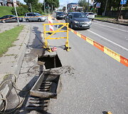 Duobė Verkių &ndash; Kareivių gatvių sankryžoje