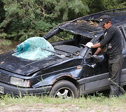 Avarija &scaron;alia Vakari&scaron;kių kaimo (&Scaron;alčininkų rajonas)