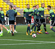 Lietuvos futbolo rinktinės treniruotė