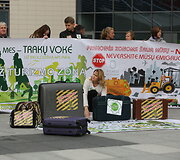 Trakų Vokės gyventojų piketas prie Vilniaus miesto savivaldybės