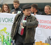 Trakų Vokės gyventojų piketas prie Vilniaus miesto savivaldybės
