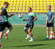 Lietuvos futbolo rinktinės treniruotė