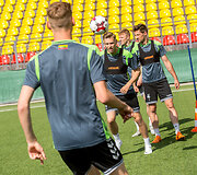 Lietuvos futbolo rinktinės treniruotė