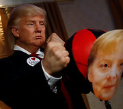 Berlyno va&scaron;kinių figūrų muziejuje įkurdintas judantis D. Trumpas