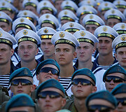 Kijeve vyksta Ukrainos Nepriklausomybės dienos proga surengtas karinis paradas