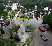 Uragano Florence sukelti potvyniai i&scaron; oro