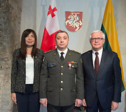Atsisveikinimo su Sakartvelo gynybos ata&scaron;ė Lietuvai pulkininku Arčilu Petremgvdli&scaron;viliu ceremonija