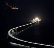 Kinija atidarė 55 km ilgio tiltą