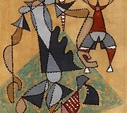 Romanas Sirotskis, &bdquo;Futbolas&ldquo; 1930 m. (popierius, tempera)