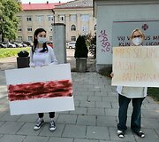 Medikų palaikymo akcija Baltarusijos piliečiams