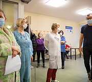 Vilniaus miesto klinikinės ligoninės medikų vakcinacija nuo COVID-19