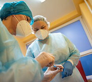 Vilniaus miesto klinikinės ligoninės medikų vakcinacija nuo COVID-19