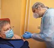 Vilniaus miesto klinikinės ligoninės medikų vakcinacija nuo COVID-19