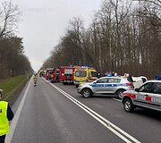 Lenkijoje avariją patyręs autobusas i&scaron; Lietuvos