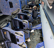 Lenkijoje avariją patyręs autobusas i&scaron; Lietuvos