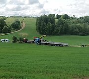 Pasvirę elektros stulpai Rusakalnio kaime