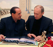 Silvio Berlusconi ir Vladimiras Putinas