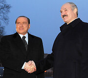 Silvio Berlusconi ir Aliaksandras Luka&scaron;enka
