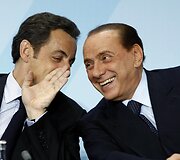 Silvio Berlusconi ir Nicolas Sarkozy