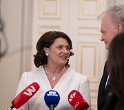 Prezidentas ir pirmoji ponia Kalėdų eglutės įžiebimo &scaron;ventėje