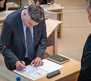Prisiekė naujasis Kauno miesto tarybos narys dr. Kęstutis Morkūnas