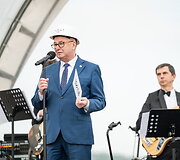 M. K. Čiurlionio koncertų centro statybvietėje įkasta simbolinė kapsulė