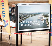 M. K. Čiurlionio koncertų centro statybvietėje įkasta simbolinė kapsulė