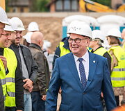 M. K. Čiurlionio koncertų centro statybvietėje įkasta simbolinė kapsulė