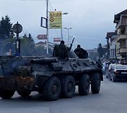 Kumanovo miestas po pasibaigusios operacijos prie&scaron; numanomą ginkluotą albanų grupuotę