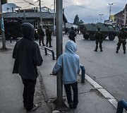 Kumanovo miestas po pasibaigusios operacijos prie&scaron; numanomą ginkluotą albanų grupuotę