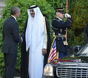 Barakas Obama su Kataro vadovu Tamim bin Hamad al-Thani