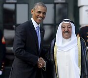 Barakas Obama su Kuveito vadovu Nawaf Al-Ahmad Al-Jaber Al-Sabah