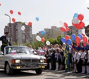 Vaikų kariuomenės paradas Rostove prie Dono