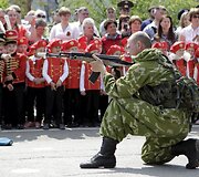 Vaikų kariuomenės paradas Rostove prie Dono