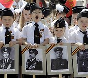 Vaikų kariuomenės paradas Rostove prie Dono