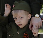 Vaikų kariuomenės paradas Rostove prie Dono