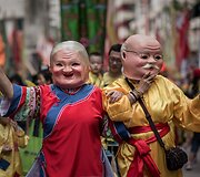 Honkongas &scaron;venčia jūrų dievybės Tam Kungo gimtadienį