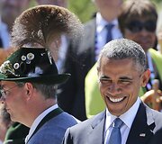 Merkel surengė Obamai liaudi&scaron;ką sutikimą su alumi ir &bdquo;umpapa&ldquo; muzika