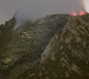 Prabudęs Sinabungo ugnikalnis Indonezijoje