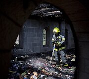 Įtariama padegta Duonos ir Žuvies Padauginimo bažnyčia Tabhoje