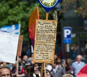 Solidarumo su Graikija demonstracija Briuselyje