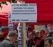 Solidarumo su Graikija demonstracija Briuselyje