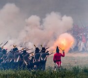 Vaterlo mū&scaron;io inscenizacija Belgijoje