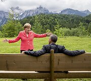 Angelos Merkel ir Baracko Obamos pokalbis Vokietijoje