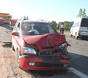 Avarijoje apgadintas automobilis