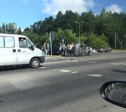 Apvirtęs automobilis