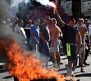 Protestuojantys Paryžiaus taksi vairuotojai